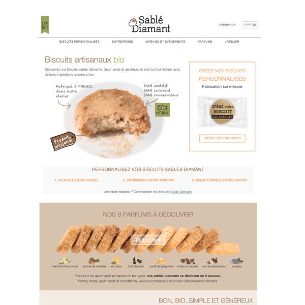 Site Internet Biscuiterie Sablé-Diamant.fr